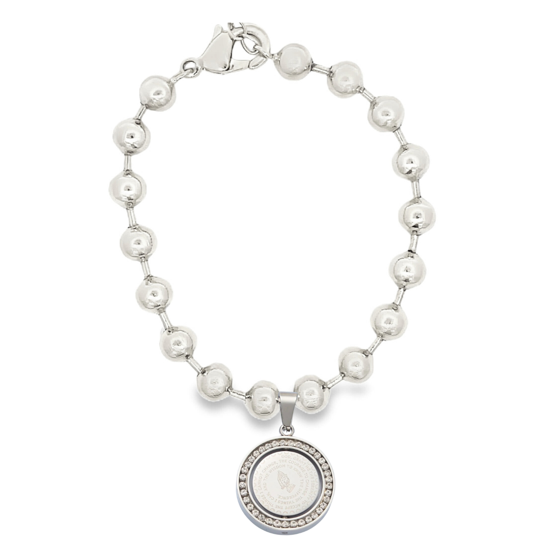 Silver Double Sided Prayer Coin