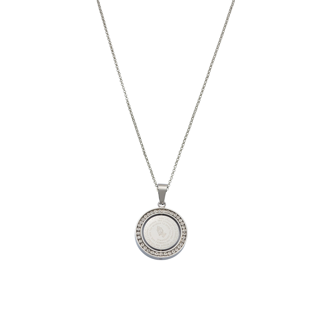 Silver Double Sided Prayer Coin