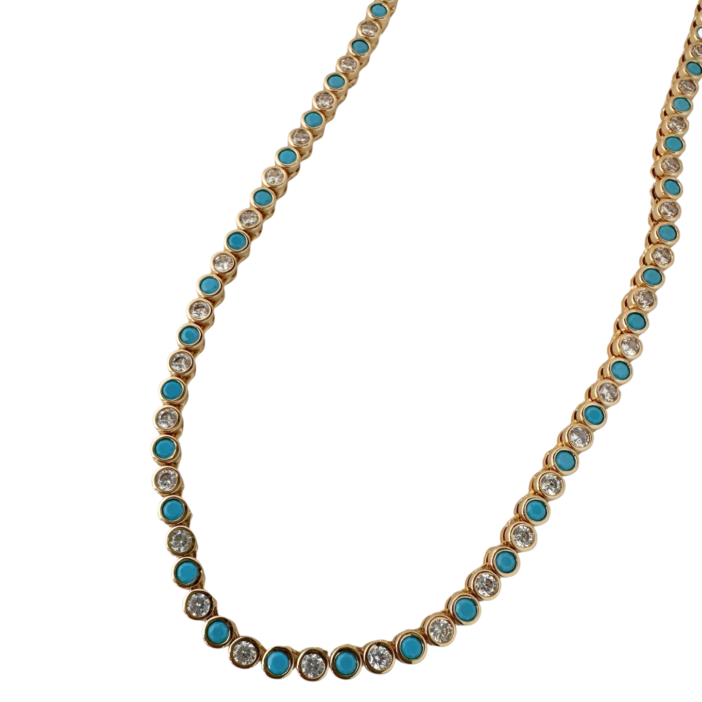 Monroe Turquoise Tennis Necklace