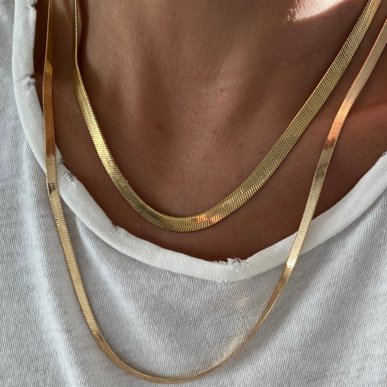 Slim Herringbone Chain