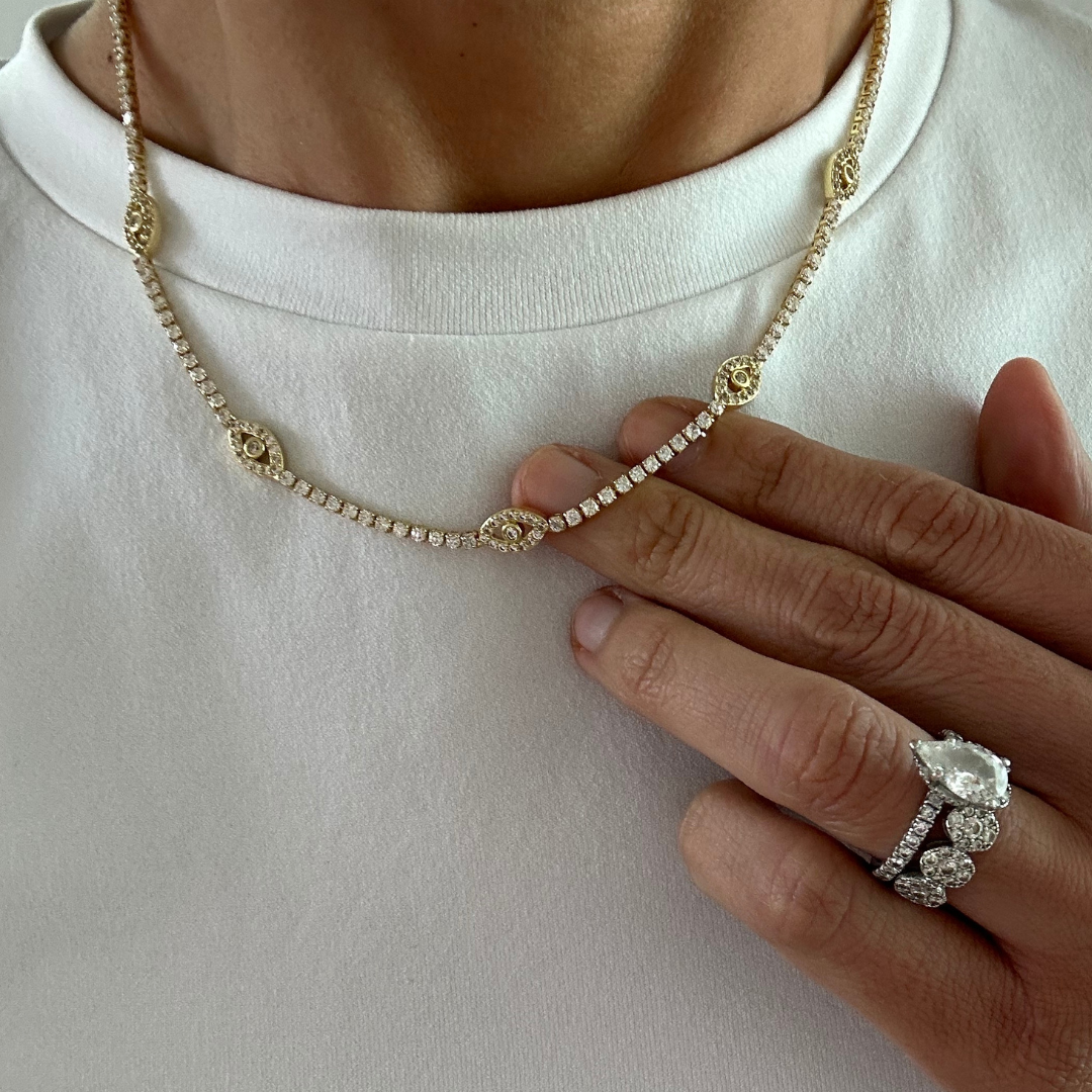 Eye Tennis Necklace