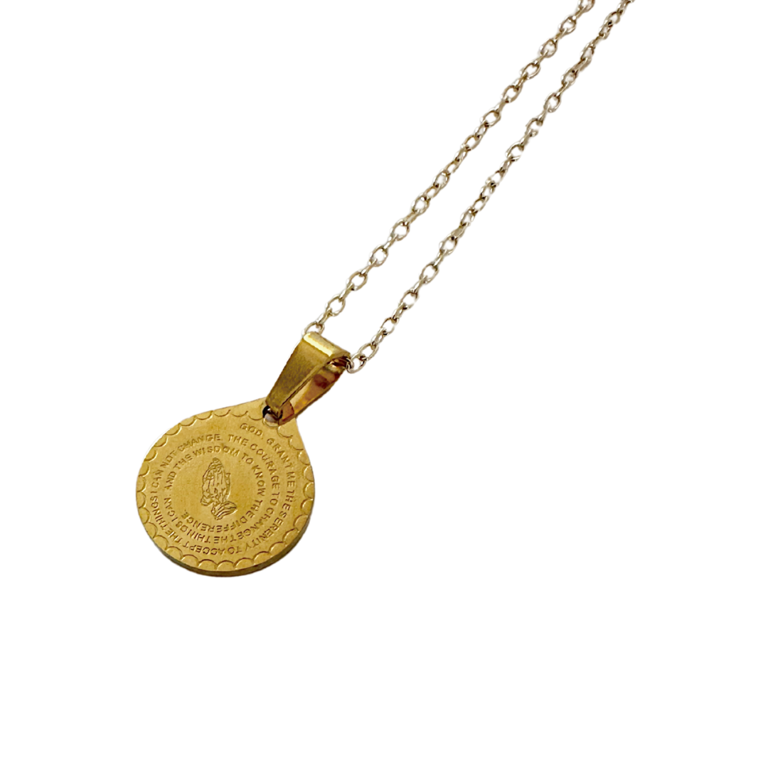 Prayer Coin Necklace