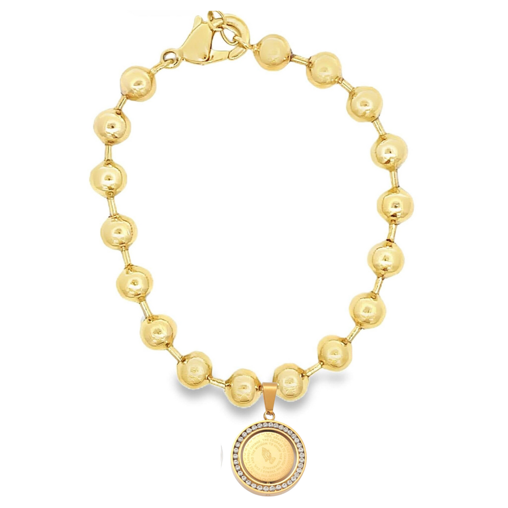 Gold Double Sided Prayer Coin