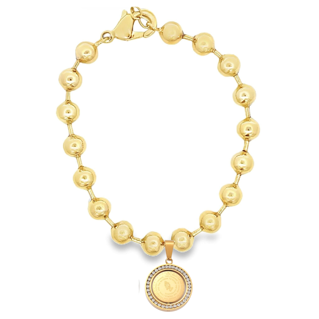 Gold Double Sided Prayer Coin