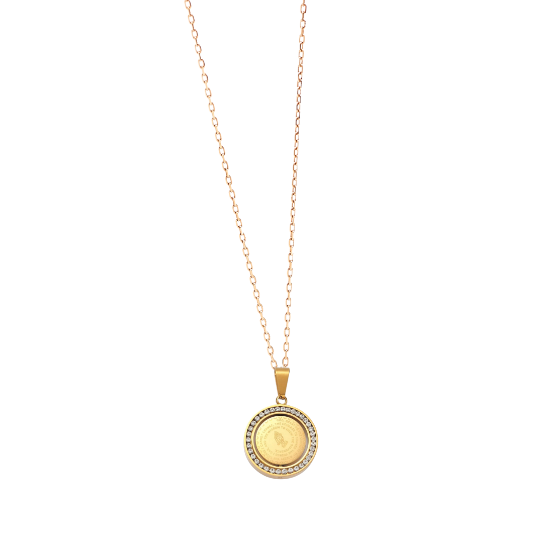 Gold Double Sided Prayer Coin