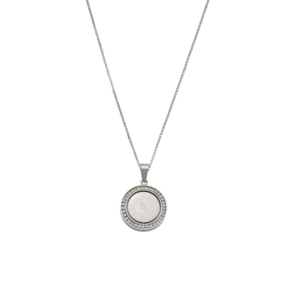 Silver Double Sided Prayer Coin