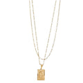 Block Initial Necklace