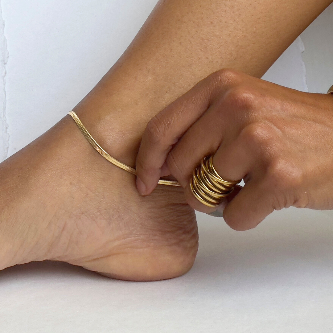 Herringbone Anklet