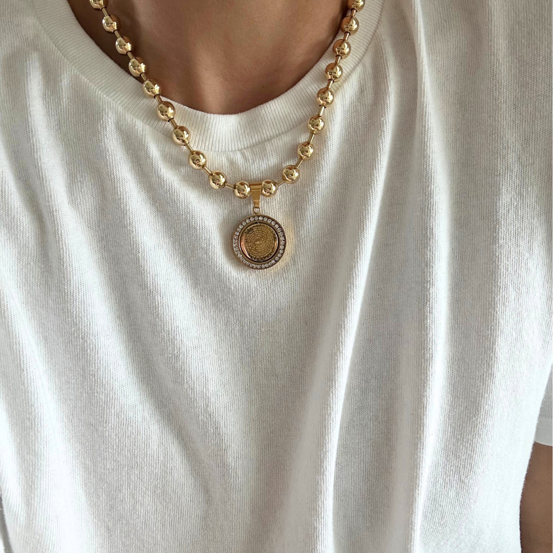 Gold Double Sided Prayer Coin