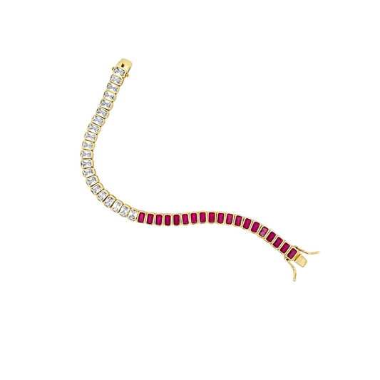 Ruby Split Tennis Bracelet