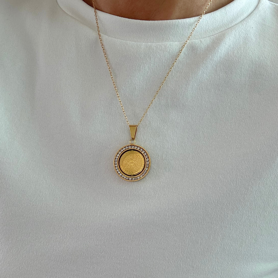 Gold Double Sided Prayer Coin