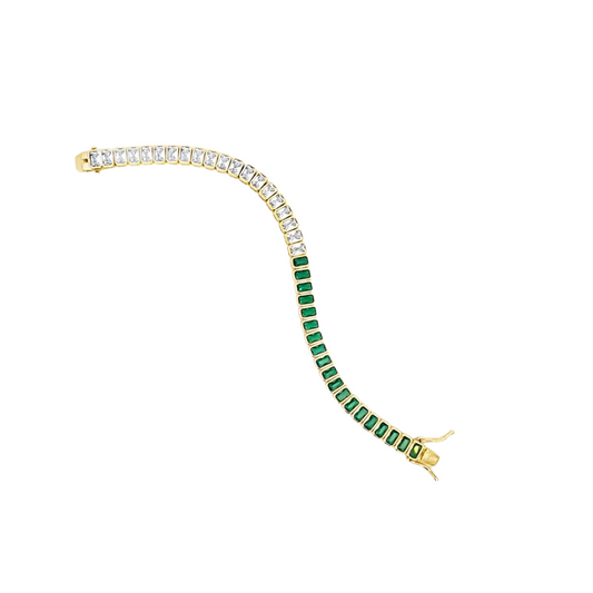 Emerald Split Tennis Bracelet