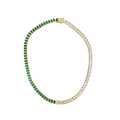 Emerald Split Tennis Necklace